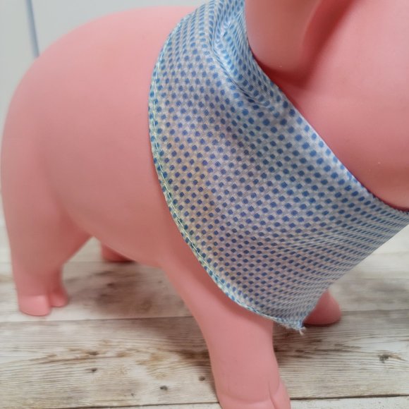 Schylling Rubber Piggy Bank with‎ blue white bandana and plug - Picture 4 of 16